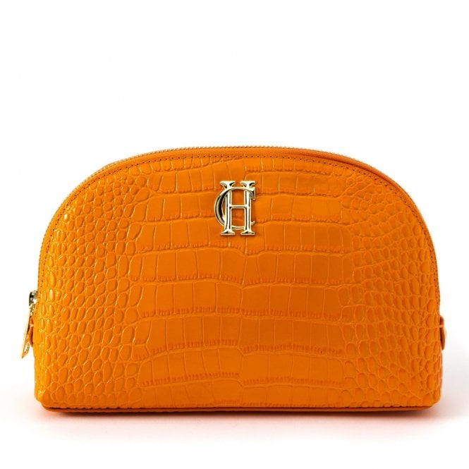 HOLLAND COOPER HOLLAND COOPER Chelsea Orange Croc Make Up Bag